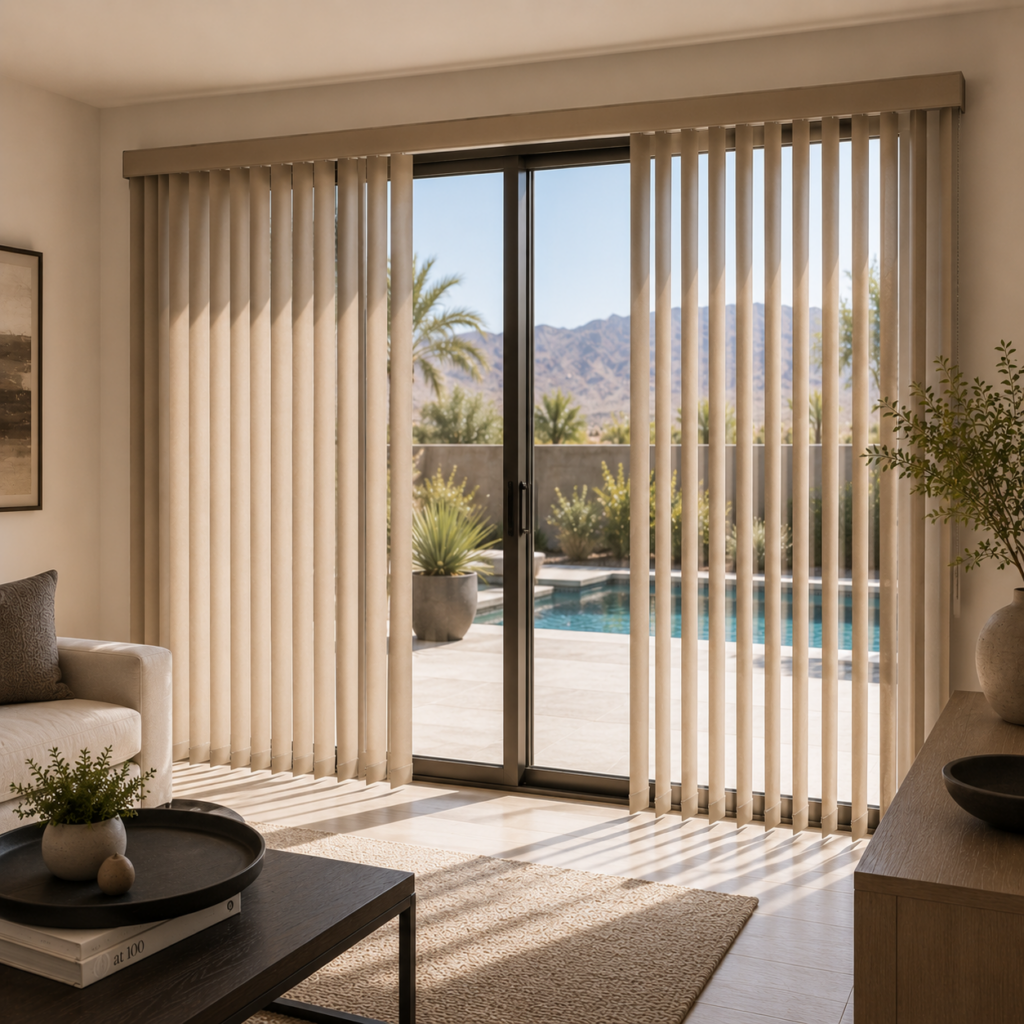 Sliding Glass Doors – Vertical Shades