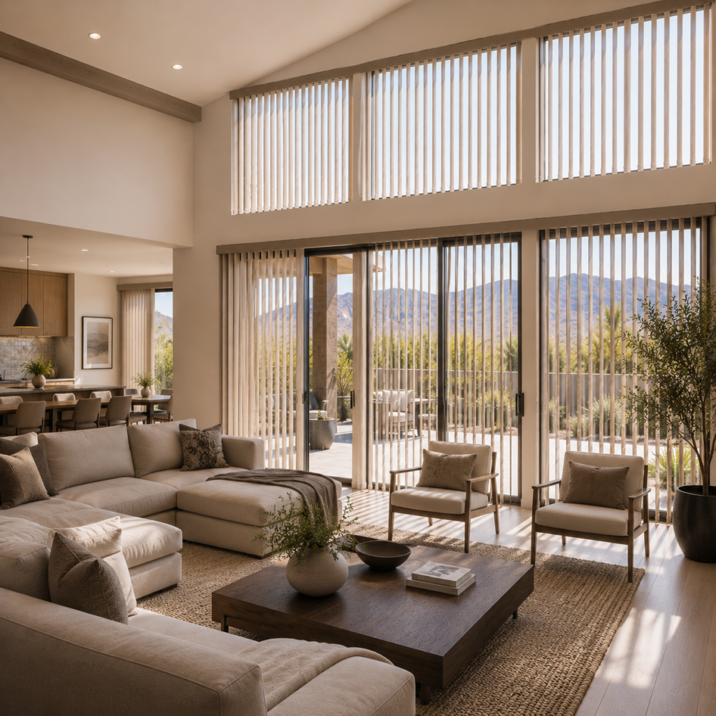 Great Room – Vertical Shades