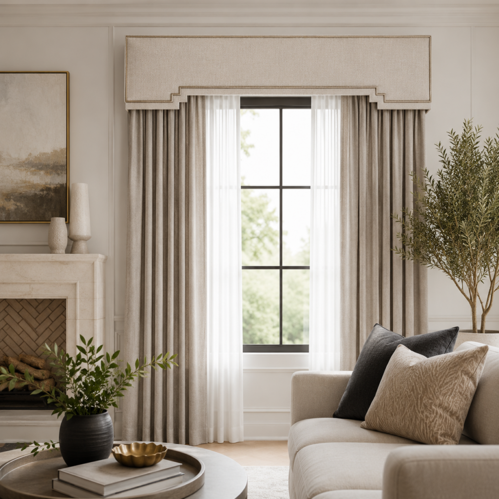 Custom decorative cornices in a modern interior