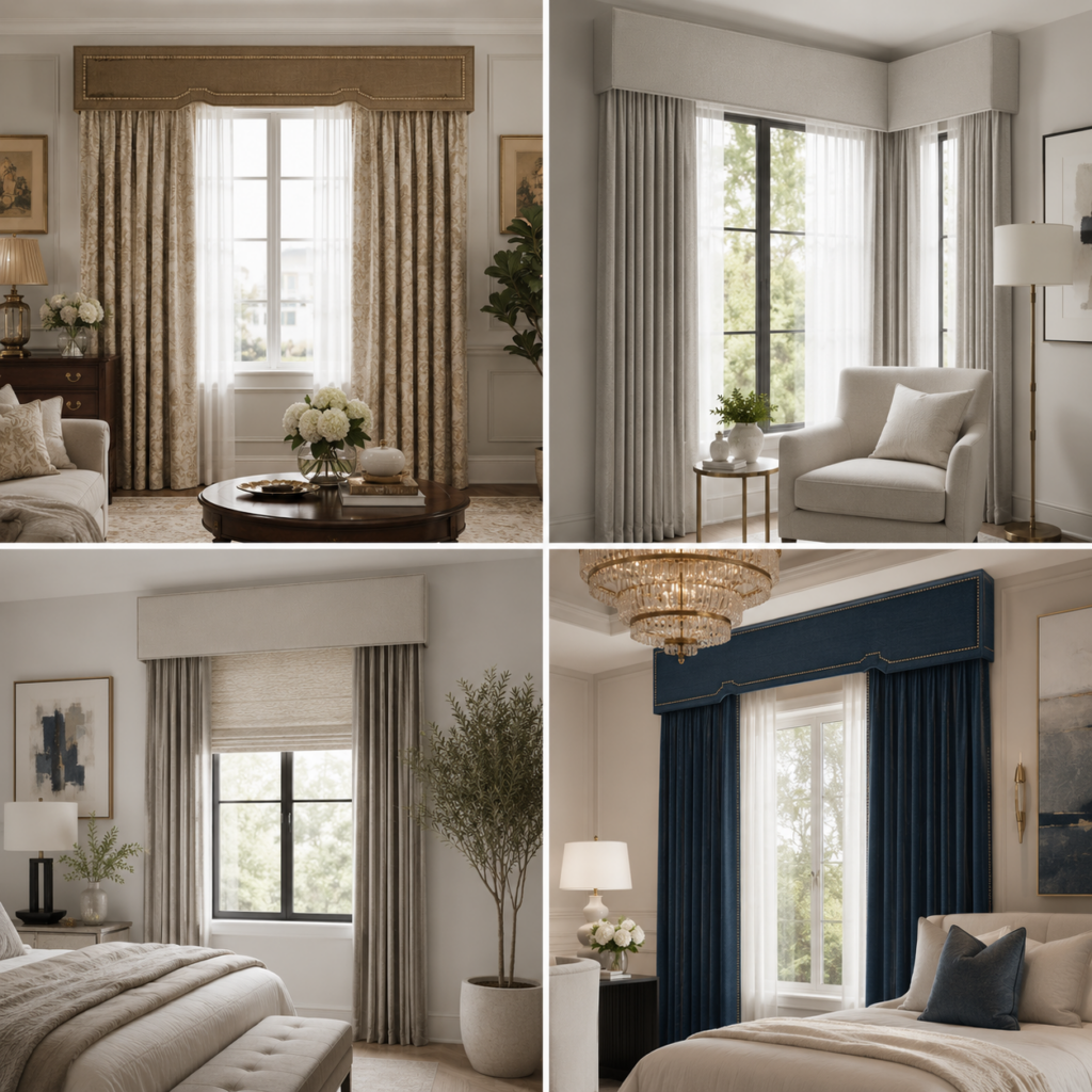 Custom decorative cornices in a modern interior