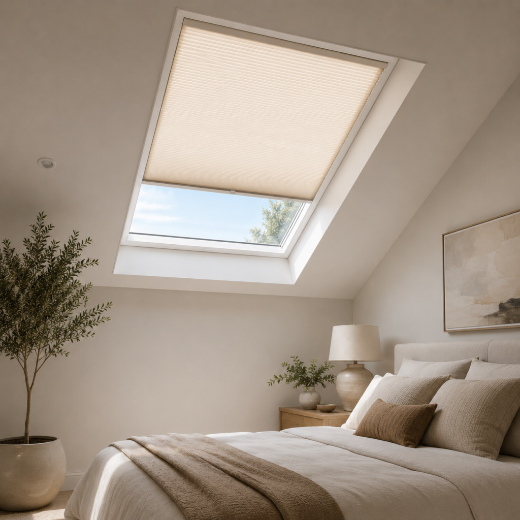 Custom unique window shapes in a modern interior