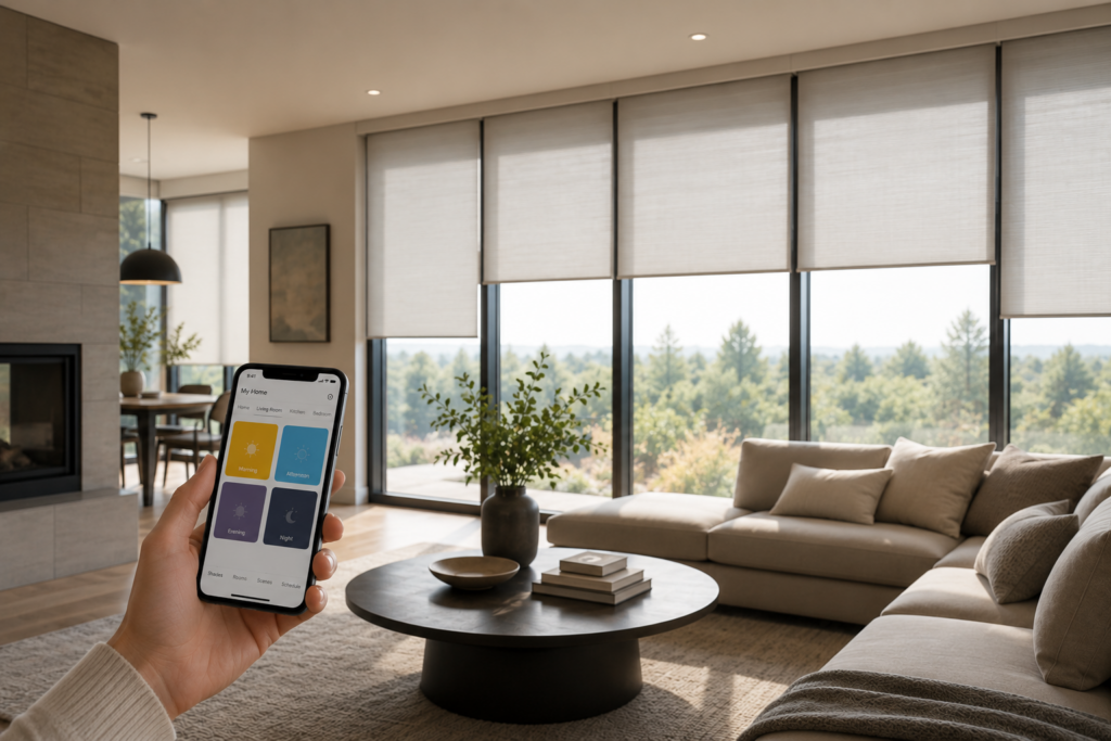 Custom powerview in a modern interior