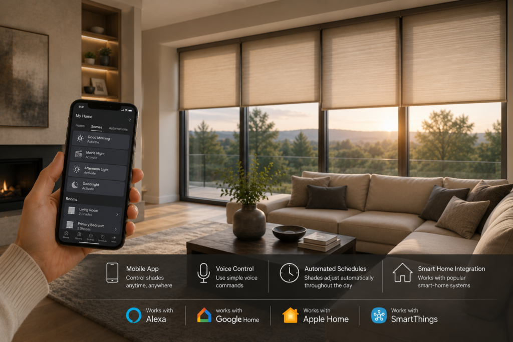 Custom powerview in a modern interior