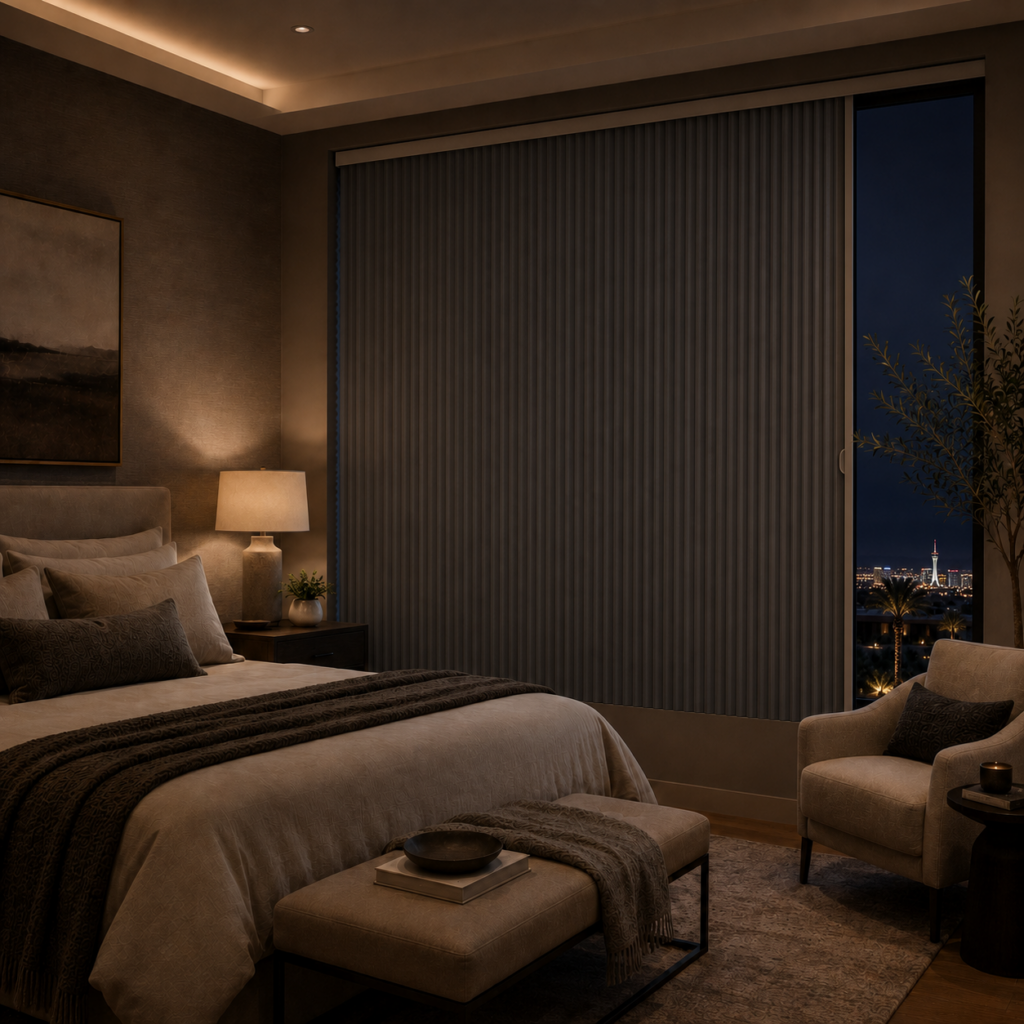 Room-darkening vertical cellular shade